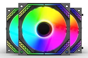 Ant Esports Infinity Flow 3 in 1 120mm ARGB Case Fan Kit with ARGB Infinity Mirror Design and Daisychainable Connections, 2000 RPM, 58.23 CFM Airflow – Black