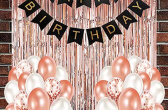 Crackles Happy Birthday Balloons Decoration Items Combo Kit Rose Gold – 23 Pcs.