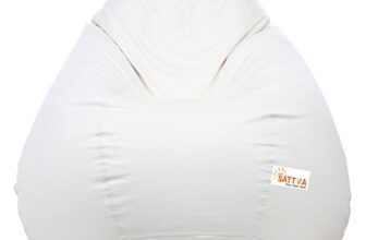 Sattva Classic Bean Bag Cover Without Beans XXXL Size – White