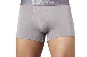Levi’s 032A Men’s Premium Supima Cotton Micro Modal Solid Trunk – Mid Rise, Outer Elastic Waistband (032A Tunk-Gull-P1_Gull_S)