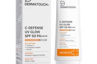DERMATOUCH C-Defense SPF 50 PA++++ Fluid Sunscreen with Vitamin C & Ceramides | Broad Spectrum | For Premature Aging, Dullness & Sunburn | Zero White Cast | Lightweight Daily Sunscreen | In-Vivo & In-Vitro Tested | 50ml