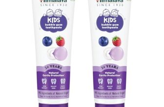 Himalaya Kids Bubble Gum Toothpaste, 80g x Pack of 2 | 2 to 12 Years | Natural solution for germ and cavity protection | 99% Natural Origin Ingredients