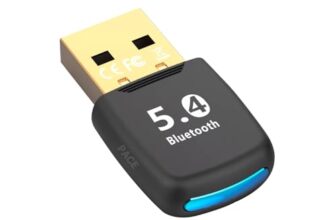 PACE USB Bluetooth Adapter Version 5.4 (Improved), Plug & Play Windows 11/10/8.1, Suitable for Business Users, Enhanced BLE HD+ Audio for PC Desktop Laptop Telecalling, Video conferencing, Streaming