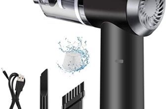 2-in-1 Car Vacuum Cleaner – 120W High-Power Handheld Wireless With Dust Collection/Lighting, Home and Car Dual-Use, Portable USB Rechargeable, Black