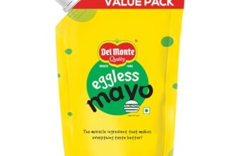 Del Monte Eggless Mayo Spout Pack, 400 g | 100% vegetarian | Thick and Creamy | Made by Chef Loved by all | Spread and Dip