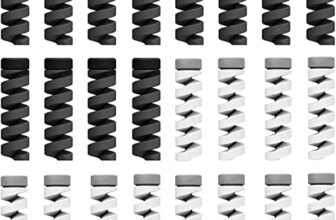 STRIFF 25 Pieces Highly Flexible Silicone Cable Protectors, Charger Cable Protector, Charger Protector, Wire Protector, Charging Cable Protector (Black & White)