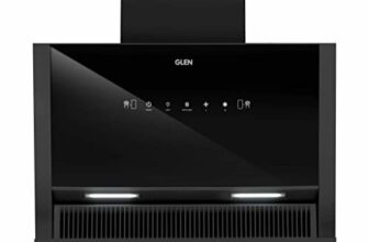 Glen 60 cm 1200 m3/hr Auto-Clean Filterless Kitchen Chimney Motion Sensor (NEO Black)