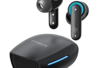 CrossBeats Fury Max Gaming TWS in-Ear Buds |100hr Playtime Bluetooth Earphones | RGB Lights | BT v5.4 | 30ms Low Latency | 360° Spatial Audio | 3D Sound Stage | 6 mics AI ENC | Dual EQ Modes(Black)