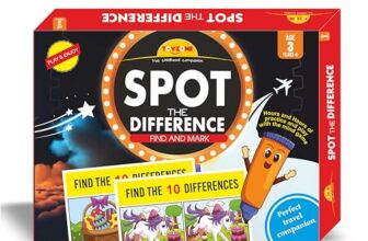 Toyzone Spot The Differences | Find The Difference Game | Brain Early Learner Educational Game | Great for Home, Road Trip, Travel, Camping – Best Gift for Kids Ages 3+