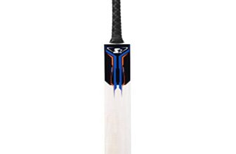 STARTER Kashmir Willow Cricket Bat with Half Cane Handle-13+ Years Kids- Full Size- Multi-Colour