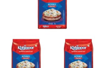 Kohinoor Pulao Basmati Rice, 1 kg | Long-Grain Basmati (Cooked grain up to 18 mm) | Aromatic & Flavorful Rice | Ideal for Pulao (Pack of 3)
