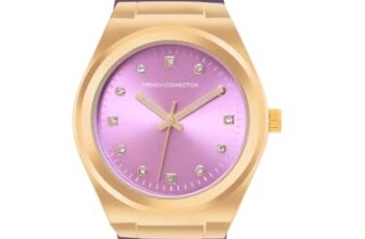 French Connection 3 Hands Purple Dial Round Sunray Analog Watch for Women – FCS07PR