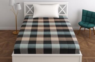 Cotton Mattress Cover or Protector with Zipper/Chain Single Bed (4×6 feet) Color Multicolor Pack of 1Pc (48x72x6 Inch)