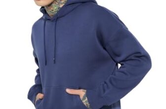 Max URB_N Men Knit Hooded Oversized Sweatshirt(Blue_M)
