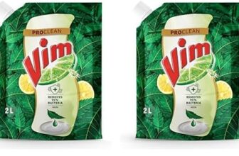 Vim Dishwash Anti Bac Liquid, Neem, 2 Ltr (Pack of 2)
