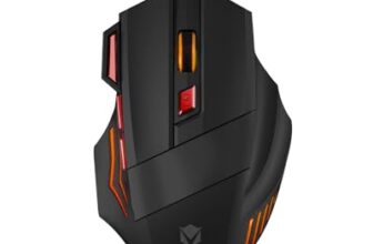 VIKSTERX M190 Wired Gaming Mouse with high Precision sensors, Multi Colour LED Lighting, Upto 7200 DPI for Precision Gaming, 1.5m Braided Cable and Upto 3 Million clicks