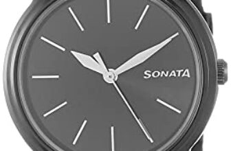Sonata Quartz Analog Black Dial Metal Strap Watch for Couple-NS11418100NM01P