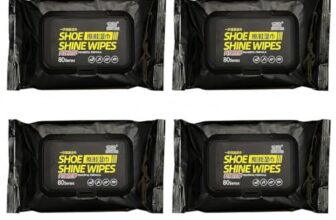 Blixcom Pack of 4 Sneaker Wipes Shoe Instant Cleaner Cleaning for Shoes Quick Remove Dirt Stain Sneakers Kit Cleaner Wipes All Shoes Wet Cleaning kit Quick Clean White