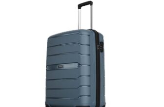Aristocrat Liberty Cabin (Carry-On) Trolley Bag, 58Cm | Combination Lock | 8 Wheels | 3 Years International Warranty | Spanish Blue, Polypropylene (PP), Hard, Spinner Wheel