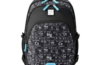 Gear Educator Backpack 17″/31L Medium Water Resistant School Bag/Casual Backpack/Daypack/Kids Bag for Boys/Girls (Black-Blue)
