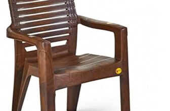 AADB PLASTIC Modern Plastic Chair go Home Bedroom (Brown)