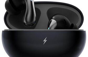 Fire-Boltt Newly Launched Aero Drift TWS Earbuds Custom EQ Wireless Bluetooth 5.4 Music & App Support 50H Playtime Battery Display Fast Charging Case 50ms Low Latency Touch Controls Stone Black