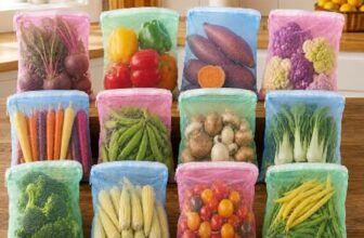 Homestrap Reusable Mesh Fridge Storage Bags Set of 12 | Fruit & Vegetable Bags for Refrigerator | Washable Multipurpose Grocery Organizer Pouches with Zip Closure (9 X 13 Inches | Multicolor)
