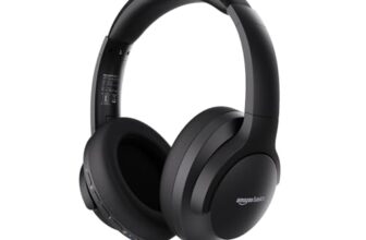 Amazon Basics Pro Series Wireless Noise Cancelling ANC Over Ear Headphone | Bluetooth Headset | USB Charging | 10 m Paring Distance | 74 Hours Battery Life | 40 mm Drivers | IPX4 Rated (Black)