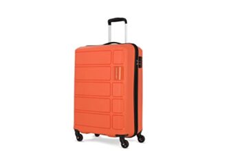 Kamiliant American Tourister Harrier|Cabin Trolley Bag Small Size (56 cms) for Travel| Hard Case Polypropylene (PP) Suitcase|360° 4-Wheel Spinner Luggage Trolley|Combination Lock|Carrot Orange