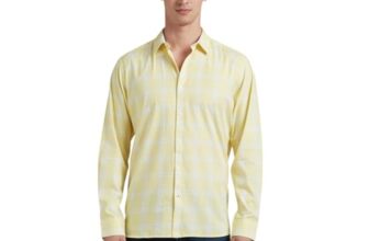 Yellow Check Full Sleeve Shirt