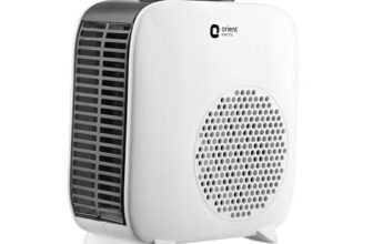 Orient Electric Glint Room Heater for Home | Dual Heating Mode (1000/2000 Watts) | Overheat Protection | Dual Placement | 5 Level Safety Protection | Electric Fan Heater for Winter | Pack of 1 – White
