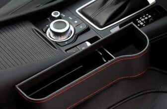 Car Seat Gap Filler Organizer with Cup Holder – PU Leather Side Storage Box with Charging Hole, Anti Drop Seat Gap Pocket for Phone, Wallet, Keys and Bottles for Cars SUVs