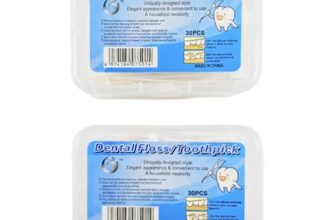 Cafarto Dental Floss Toothpicks 3-in-1 Teeth Cleaning Floss Picks for Fresh Breath & Healthy Gums, Strong Plastic Flosser Pack of 2