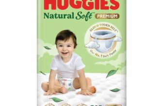 Huggies Natural Soft Premium Baby Diaper Pants, Our No.1 Soft Pants, Extra Large (XL) Size (12-17 Kgs), Pack of 26 diapers | Cloud Softness All over with India’s 1st Cloud Touch BeltTM