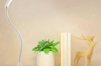 Gesto Plastic LED Study Lamp Rechargeable,Table Lamp for Study Room, Desk Lamp Light with 3 Brightness Levels,Portable USB Table Light,Study Table Lamp for Students,Reading & Work at Home,White