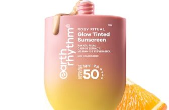 Earth Rhythm Rosy Ritual Glow Tinted Sunscreen SPF 50 PA++++ with Vitamin C, No Oxybenzone (50gm) – Vanilla