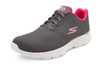 Skechers Womens Go Run 400 Charcoal/HOT Pink Running Shoe – 6 UK (9 US) (896167ID-CCHP)