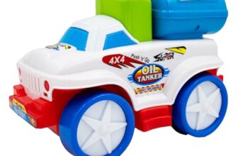 ToyBharat Push N Go Oil Tanker – Realistic Multicolour Toy for Kids 1–6 Years, Safe, Durable & Fun Gift