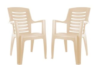 Cello Ultra Chair Set of 2, Matte Beige | Unbreakable, Durable & Strong |Blended PP Material, Easy to Clean |Plastic Chair for Living Room, Home & Office | 3 Years Warranty – Manufacturing Defects