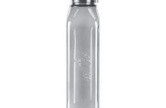 MILTON Prime 1000 Water Bottle, 1 Litre, Reusable Plastic Fridge Bottle, BPA Free and Leak Proof Bottles for Travel, Work, Pack of 1, Grey