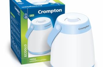 Crompton Versa 5W LED Rechargeable Lantern|360 Degree Surround Light|Tunable White 2700K-6500K|Flame Retardant PC Body | 2000 mAh Li Ion Battery | Pack of 1