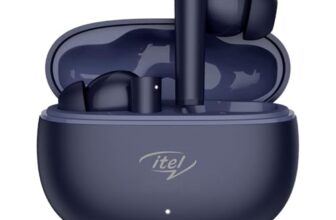 itel Buds Ace 2 TWS Earbuds – Quad Mic ENC, 13mm Bass Boost Drivers, 50 Hours Playtime, Fast Charging, IPX5 Water Resistant, Bluetooth 5.0, Type-C Charging (Blue)