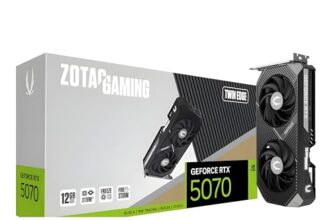 ZOTAC Gaming GeForce RTX 5070 Twin Edge Graphics Card – Black | 12 GB | DLSS 4 | GDDR7 | 192 bit | IceStorm 2.0 Advanced Cooling | Dual Fan | SFF Ready | Metal Backplate | ZT-B50700E-10P