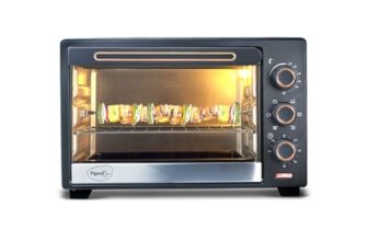 Pigeon Electric Oven (12383) 20 Liters OTG with Grill and Rotisserie, Oven Toaster and Grill for Grilling and Baking Cakes (Grey)
