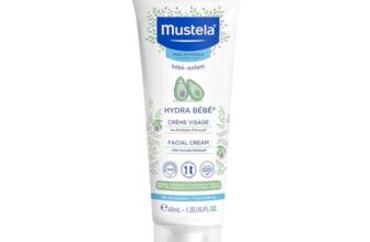 Mustela HydraBebe Facial Cream – 40ml | Nourishing Face Lotion for Normal Skin | Hypoallergenic, Long-Lasting Hydration with Sweet Almond & Jojoba Oil | Gentle Care for Newborns & Babies
