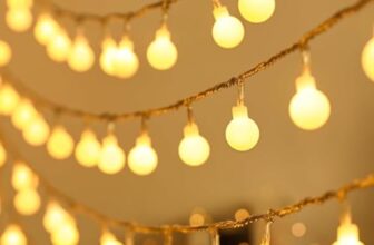 fizzytech Bubble Ball String Lights – 15 LED, 3M Warm White | LED Lights for Decoration, Diwali Lights for Bedroom, Balcony, Party, Christmas, Home, Main Door & Outdoor Use