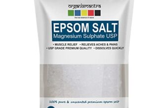 Organix Mantra Epsom Bath Salt Crystal and Bath | For refreshing bath soak, relieves aches & pain – 1KG