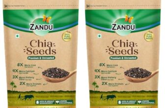 Zandu Chia Seeds- 200GM (Pack of 2) I Premium & Raw Seeds I Rich in Omega-3 Fatty Acids I Helps in Weight Management I Rich in Dietary Fiber I Rich in Protein I Resealable Pack