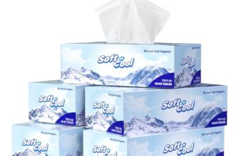 Soft N Cool 2 Ply Facial Tissue Box | Car Tissue | Pack of 5 (150 Pulls Per Box, 750 Sheets) |100% pure, natural virgin paper – Ultra Soft, Absorbent Travel Essential | Made in Dubai (U.A.E)