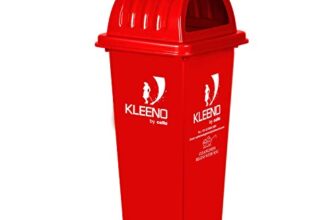 Cello Kleeno Dome Lid Plastic Garbage Dustbin Bucket 80 LTR – Red